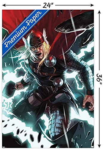 Trends International 24X36 Marvel Thor-Comic Wall Poster, 24" x 36", Premium Unframed Version (POD1221R)