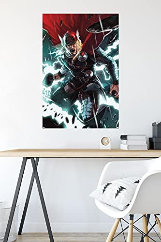 Trends International 24X36 Marvel Thor-Comic Wall Poster, 24" x 36", Premium Unframed Version (POD1221R)