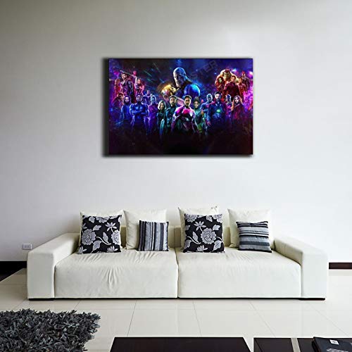 Avengers Movie Canvas Poster Series Modern Home Living Room Decorative Art Wall AUXVCTS (24x36 Canvas roll,FCZ07)