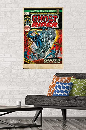 Trends International Marvel Comics-Ghost Rider-Cover #1 Wall Poster, 22.375" x 34", Premium Unframed Version