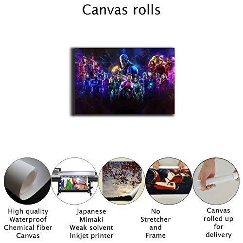 Avengers Movie Canvas Poster Series Modern Home Living Room Decorative Art Wall AUXVCTS (24x36 Canvas roll,FCZ07)