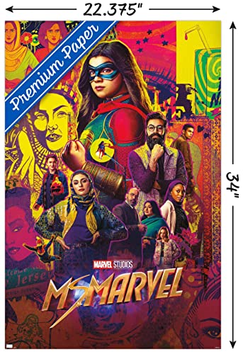 Trends International Marvel Ms. Marvel - One Sheet Wall Poster, 22.375" x 34", Premium Unframed Version