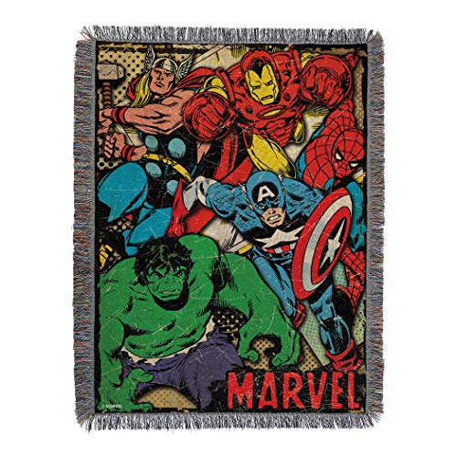 Northwest Avengers Woven Tapestry Throw Blanket, 48" x 60", Retro Heroes