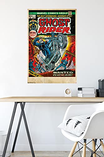 Trends International Marvel Comics-Ghost Rider-Cover #1 Wall Poster, 22.375" x 34", Premium Unframed Version