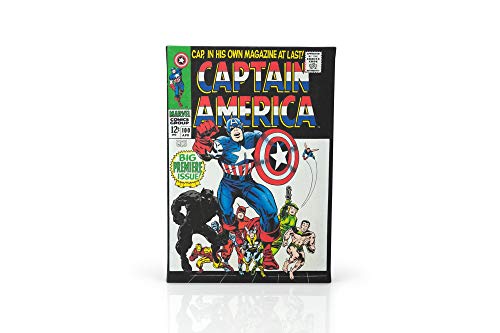 Marvel Comics Captain America #100 Comic Book Canvas Art | Collectible Captain America Poster | Measures 9 x 5 Inches