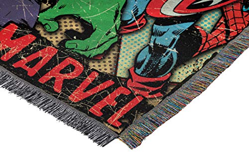 Northwest Avengers Woven Tapestry Throw Blanket, 48" x 60", Retro Heroes