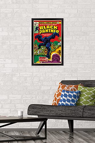 Trends International Marvel Comics Panther-Cover #7 Wall Poster, 14.725" x 22.375", Black Framed Version