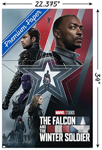 Trends International Marvel Falcon and Winter Soldier-Group One Sheet Wall Poster, 22.375" x 34", Premium Unframed Version