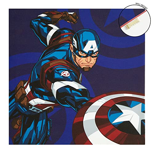 Idea Nuova Marvel Avengers Canvas 4 Pack Wall Art Set,Childrens Wall Hanging Décor,Each Piece 11"x11"