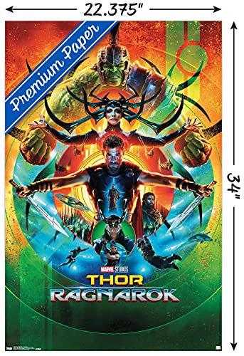 Trends International Marvel Cinematic Universe - Thor: Ragnarok - One Sheet Wall Poster, 22.375" x 34", Premium Unframed Version
