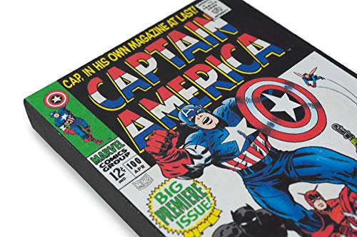 Marvel Comics Captain America #100 Comic Book Canvas Art | Collectible Captain America Poster | Measures 9 x 5 Inches