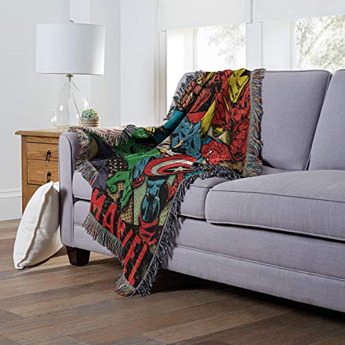 Northwest Avengers Woven Tapestry Throw Blanket, 48" x 60", Retro Heroes