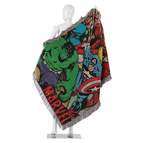 Northwest Avengers Woven Tapestry Throw Blanket, 48" x 60", Retro Heroes