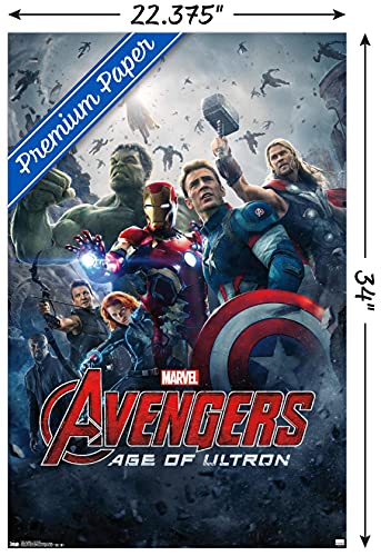 Trends International Marvel Cinematic Universe - Avengers - Age of Ultron - One Sheet Wall Poster, 22.375" x 34", Premium Unframed Version