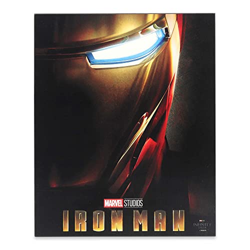 Marvel Iron Man Movie Poster Wood Wall Decor - Classic Iron Man Picture for Man Cave or Bedroom