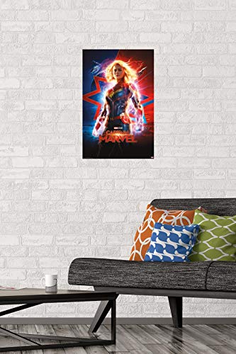 Trends International Marvel Cinematic Universe - Captain Marvel - One Sheet Wall Poster, 14.725" x 22.375", Premium Unframed Version