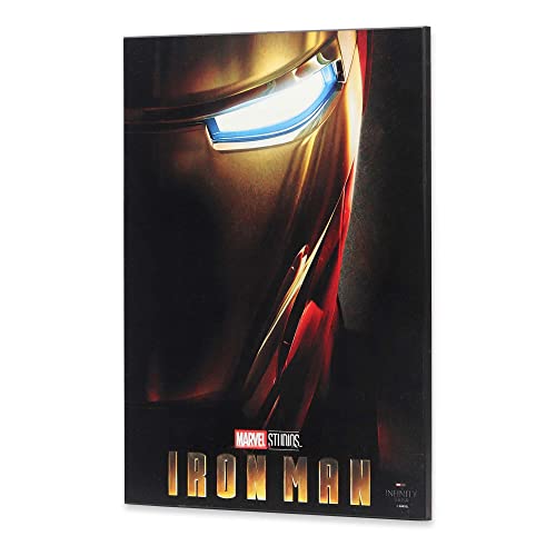 Marvel Iron Man Movie Poster Wood Wall Decor - Classic Iron Man Picture for Man Cave or Bedroom