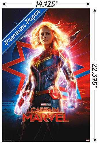 Trends International Marvel Cinematic Universe - Captain Marvel - One Sheet Wall Poster, 14.725" x 22.375", Premium Unframed Version