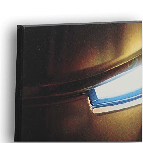 Marvel Iron Man Movie Poster Wood Wall Decor - Classic Iron Man Picture for Man Cave or Bedroom
