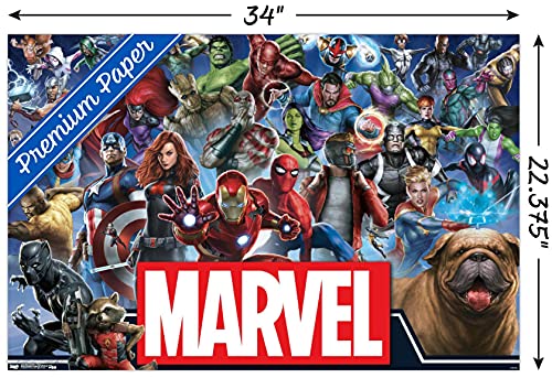 Trends International Marvel Comics - Marvel Universe - Heroes Wall Poster, 22.375" x 34", Premium Unframed Version