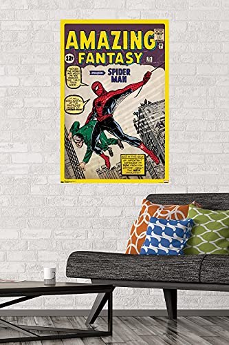 Trends International 24X36 Marvel Comics-Spider-Man-Cover Wall Poster, 24" x 36", Premium Unframed Version, Bedroom