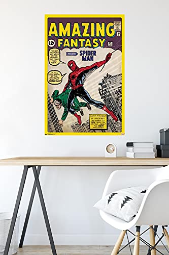 Trends International 24X36 Marvel Comics-Spider-Man-Cover Wall Poster, 24" x 36", Premium Unframed Version, Bedroom