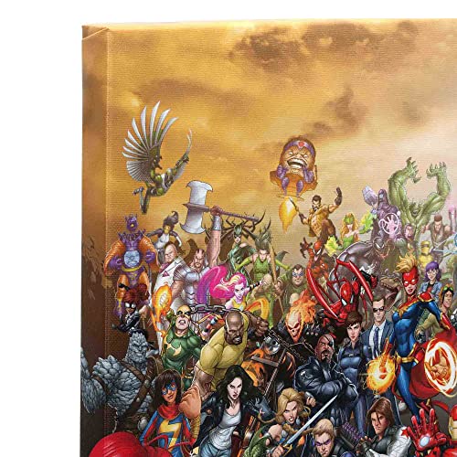 Marvel Character Collage Gallery Wrapped Canvas Wall Decor - Large Marvel Wall Art for Man Cave, Teen Room or Movie Room