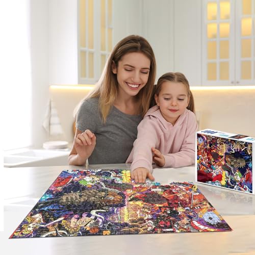 1000 Piece Jigsaw Puzzle ONE Piece Anime,Challenge Puzzle Gift,Monkey D. Luffy, Nami, Zoro, Chopper, and More Ideal Gift for Anime,Wano Country,Challenge Puzzle Gift, 27.59" L X 19.68" W
