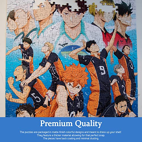 Haikyu!! Anime Puzzle, Colorful & Fun 500 Piece Jigsaw Puzzle by Kess for Children and Adults, Ages 5+, Multicolor (Wingless Crows)