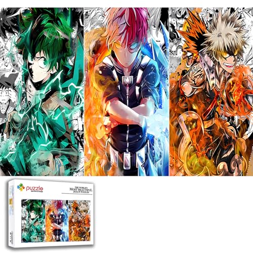 WSRXDMSN Anime Jigsaw Puzzles for Adults 1000 Pieces Wooden Collage Puzzle 29.5x20 in (1)