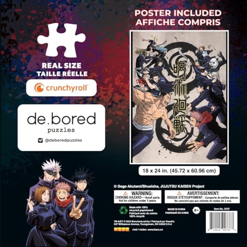 Jujutsu Kaisen Anime Puzzle, Colorful & Fun 500 Piece Jigsaw Puzzle by Kess for Adults and Families, Ages 5+, Multicolor
