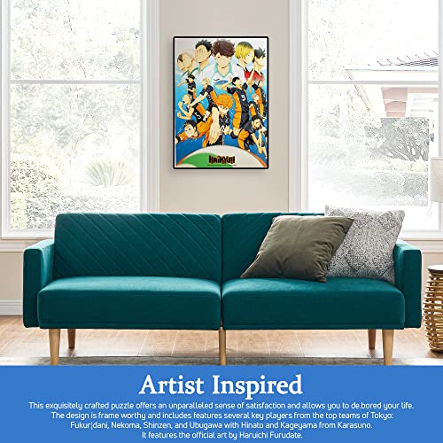 Haikyu!! Anime Puzzle, Colorful & Fun 500 Piece Jigsaw Puzzle by Kess for Children and Adults, Ages 5+, Multicolor (Wingless Crows)