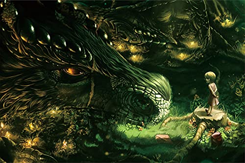 Ingooood- Jigsaw Puzzle 1000 Pieces- Fantasy Series- Anime Dragon_ IG-0443 Entertainment Wooden Puzzles Toys