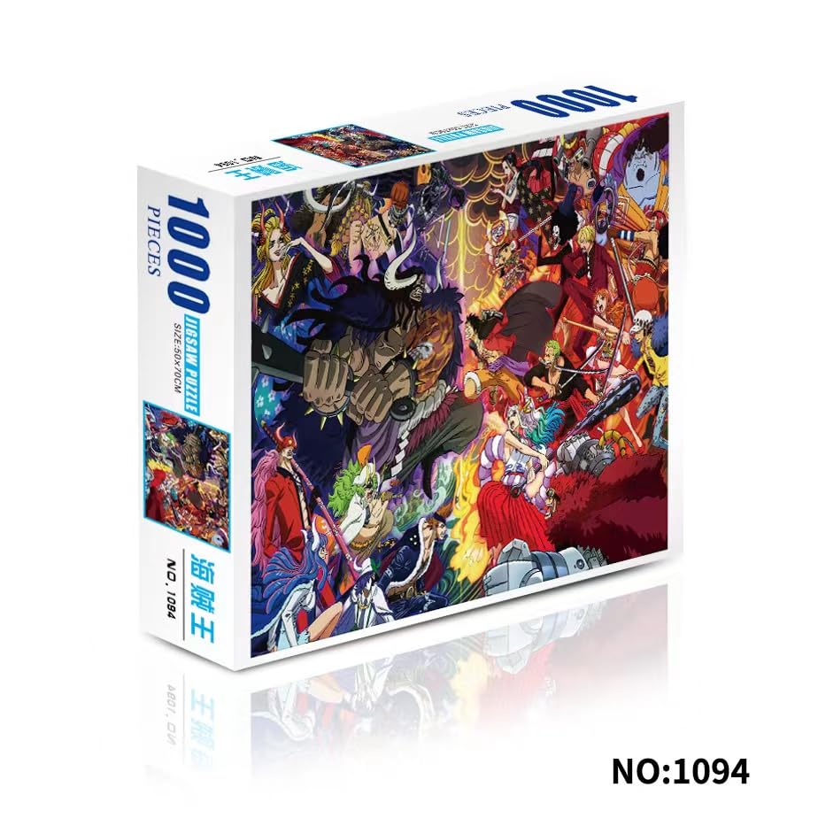 1000 Piece Jigsaw Puzzle ONE Piece Anime,Challenge Puzzle Gift,Monkey D. Luffy, Nami, Zoro, Chopper, and More Ideal Gift for Anime,Wano Country,Challenge Puzzle Gift, 27.59" L X 19.68" W