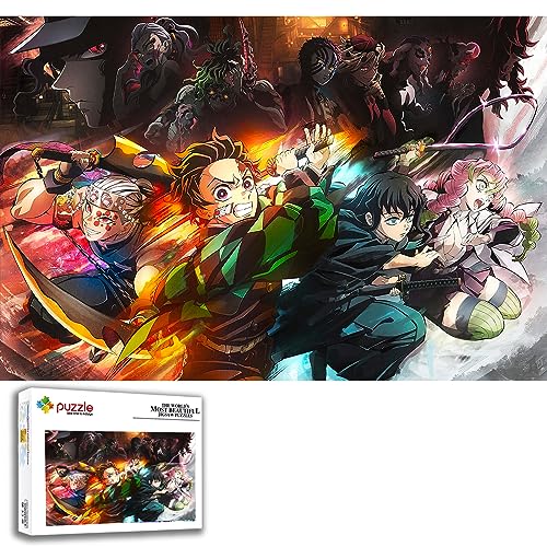 WSRXDMSN Anime Jigsaw Puzzles for Adults 1000 Pieces Wooden Collage Puzzle 29.5x20 in (1)