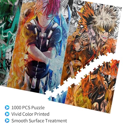 WSRXDMSN Anime Jigsaw Puzzles for Adults 1000 Pieces Wooden Collage Puzzle 29.5x20 in (1)