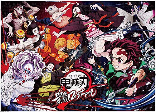 Demon Slayer Jigsaw Puzzle 1000 Piece Art for Teens Adults and Families Challenging Color Scale Brain Intelligence Games Gifts