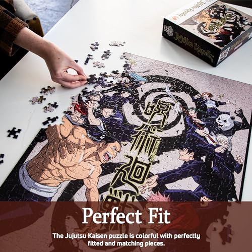 Jujutsu Kaisen Anime Puzzle, Colorful & Fun 500 Piece Jigsaw Puzzle by Kess for Adults and Families, Ages 5+, Multicolor