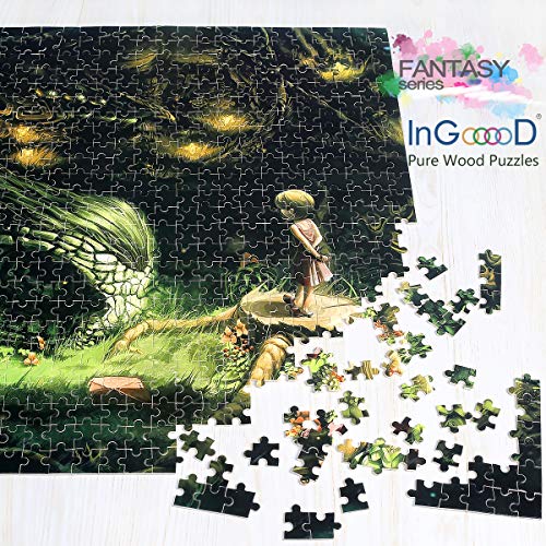 Ingooood- Jigsaw Puzzle 1000 Pieces- Fantasy Series- Anime Dragon_ IG-0443 Entertainment Wooden Puzzles Toys