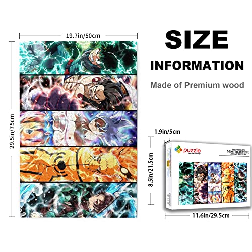 WSRXDMSN Anime Jigsaw Puzzles for Adults 1000 Pieces Wooden Collage Puzzle Art Teens 29.5x20 in (1)