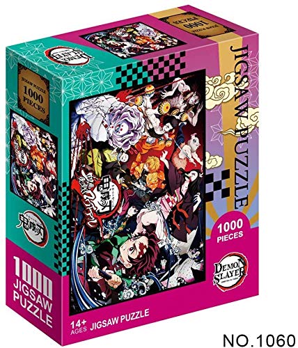 Demon Slayer Jigsaw Puzzle 1000 Piece Art for Teens Adults and Families Challenging Color Scale Brain Intelligence Games Gifts