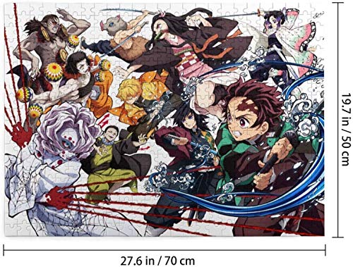 Demon Slayer Jigsaw Puzzle 1000 Piece Art for Teens Adults and Families Challenging Color Scale Brain Intelligence Games Gifts