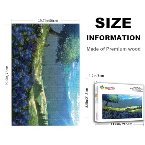 WSRXDMSN Anime Jigsaw Puzzles Adults 1000 Pieces Wooden Collage Puzzle 29.5x20 in (1)