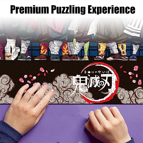 De-mon-Sla-yer Wooden Puzzle, 1000 Pieces Puzzle, Anime Merch, Brain-Teasing Puzzle Suitable for Adults, Children, and The Whole Family, Wooden Jigsaw Gift that Exercises The Brain and Foster Patience