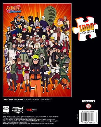 Naruto “Never Forget Your Friends” 1000 Piece Jigsaw Puzzle | Collectible Puzzle Featuring Artwork of Naruto Uzumaki & Characters from The Anime Show | Officially-Licensed Naruto Merchandise