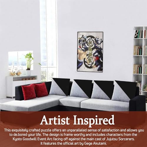 Jujutsu Kaisen Anime Puzzle, Colorful & Fun 500 Piece Jigsaw Puzzle by Kess for Adults and Families, Ages 5+, Multicolor