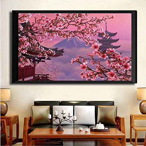 1000 Piece Jigsaw Puzzles Cherry Blossoms Puzzles Spring Mount Fuji Jigsaw Puzzle for Adult