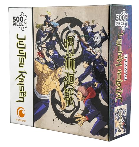 Jujutsu Kaisen Anime Puzzle, Colorful & Fun 500 Piece Jigsaw Puzzle by Kess for Adults and Families, Ages 5+, Multicolor