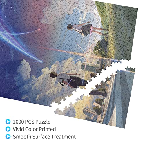 WSRXDMSN Anime Jigsaw Puzzles for Adults 1000 Pieces Wooden Collage Puzzle Art Teens 29.5x20 in …