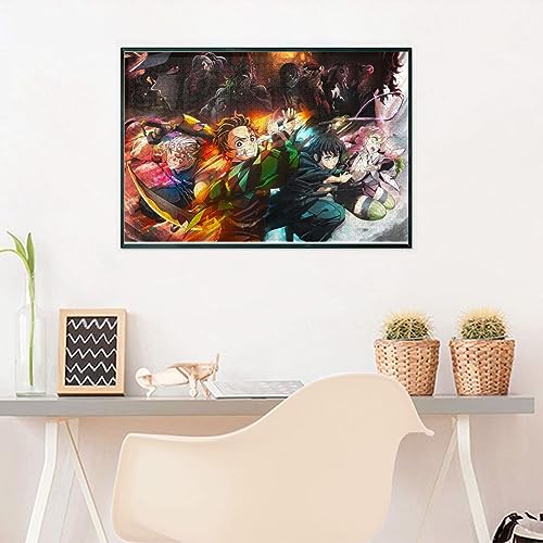 WSRXDMSN Anime Jigsaw Puzzles for Adults 1000 Pieces Wooden Collage Puzzle 29.5x20 in (1)